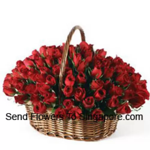 A Beautiful Arrangement Of 100 Red Roses With Seasonal Fillers