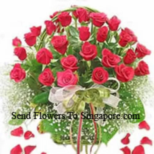 Basket Of 30 Red Roses
