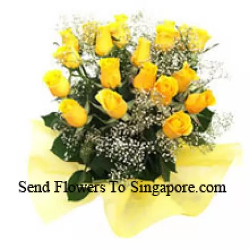 2 Dozen Yellow Roses With Seasonal Fillers