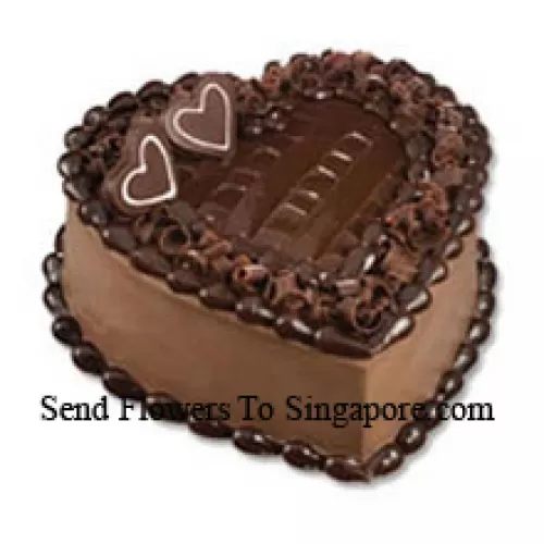 1 Kg (2.2 livres) de Gâteau au Chocolat en Forme de Coeur