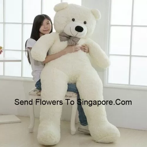 Un géant ours en peluche blanc de 5 pieds (60 pouces) de haut